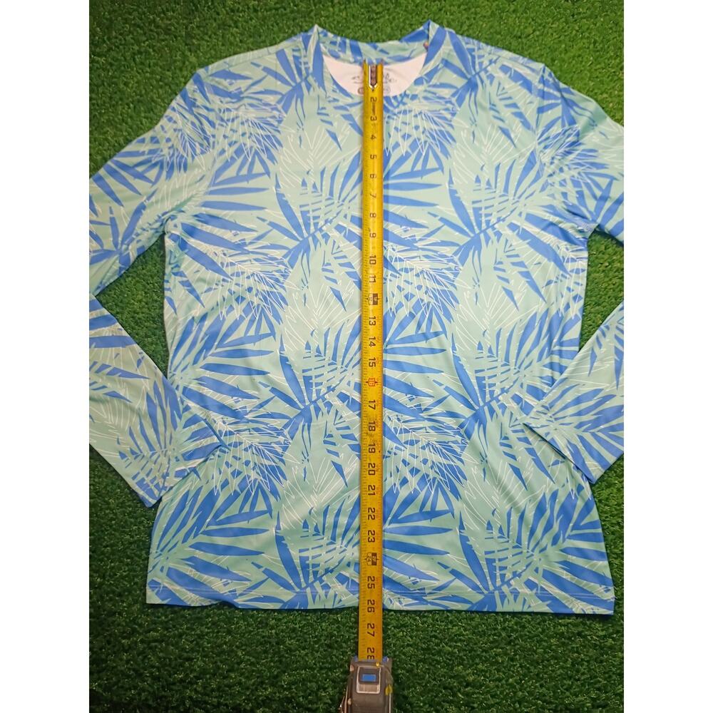 Salt Life SLX Men's XL Blue Camo Short Sleeve Performance Shirt - Picture 3 of 7